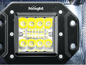 Nilight 2PCS 42W Flush Mount LED Light Pods Upgraded Spot Flood Combo Driving Light LED Work Light Backup Reverse Light Grill Mount Light for Offroad 4x4 Truck SUV cars  dealsforyoudays