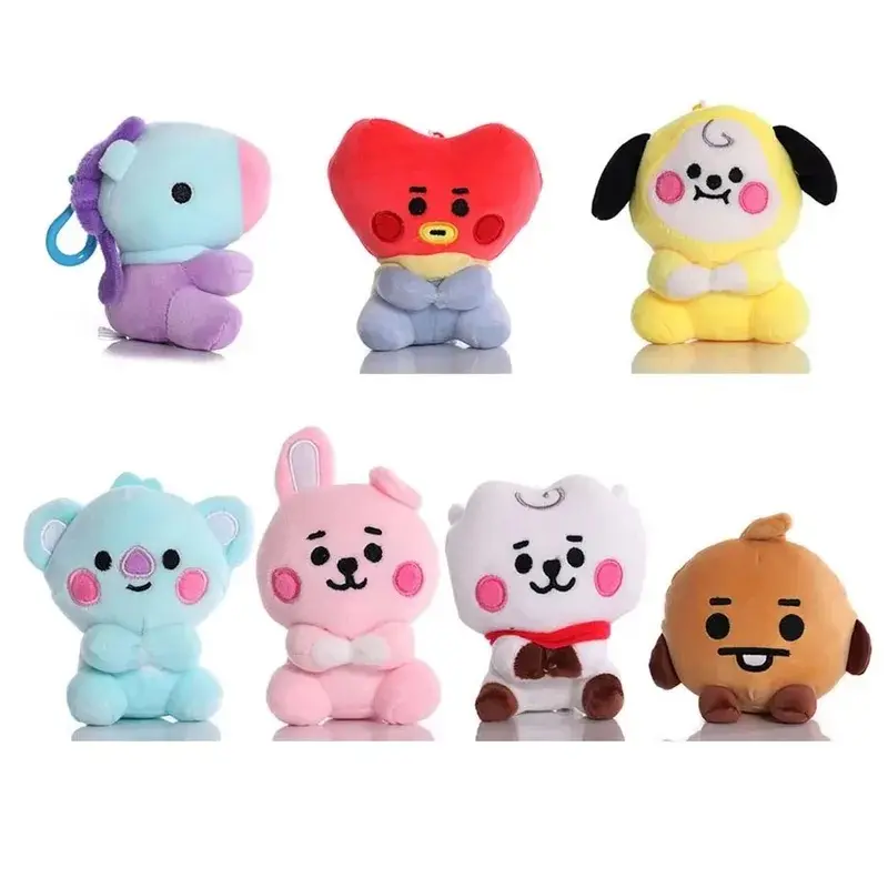 BT21 Chimmy Cooky Koya Shooky Tata Creative Anime Peripheral Cartoon Keychain Personality Cute Backpack Decorative Doll Pendant