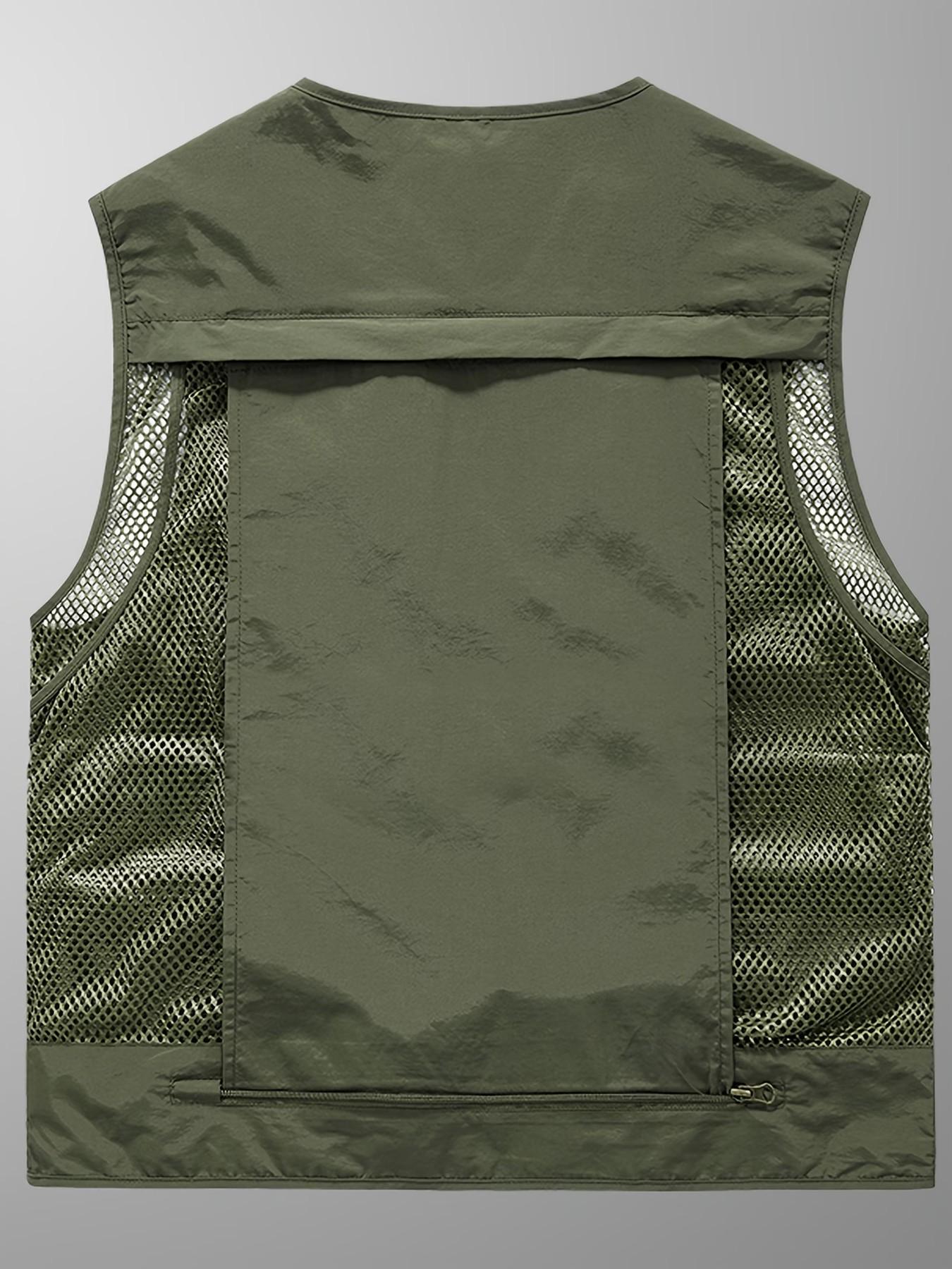 Men's Outdoor Work Vest Gilet, Multi-Functional Photography Jacket, Fishing Director, Multiple Pockets, Tactical Backpack, Workwear Outer Coat