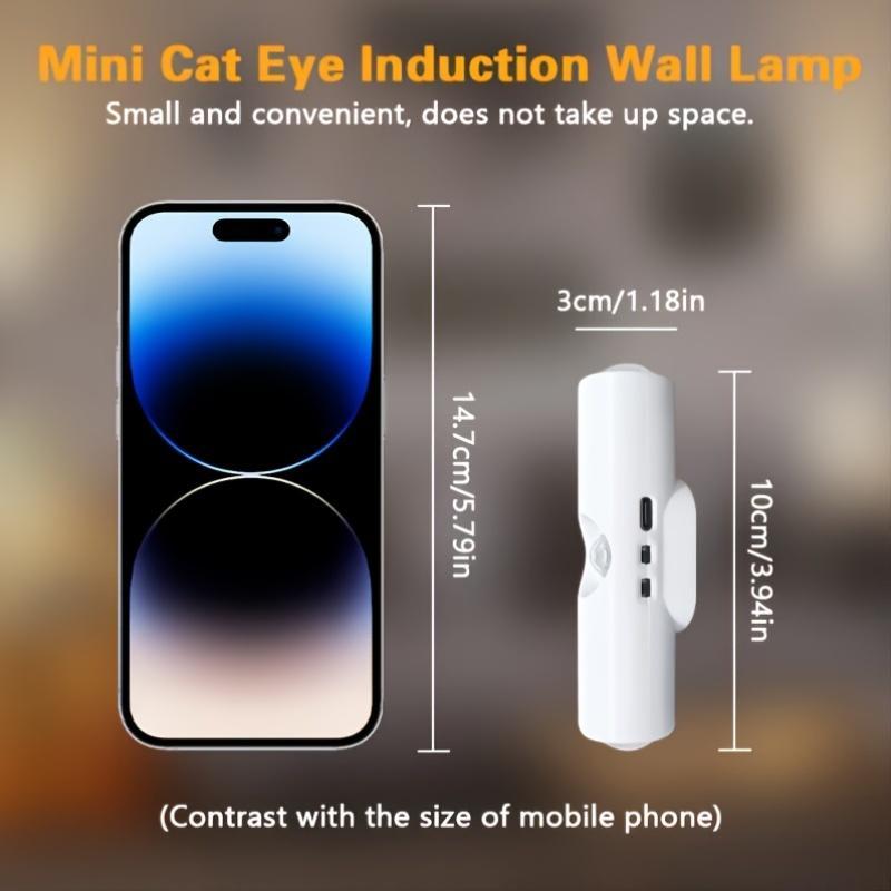 3/4 Pack Rechargeable Motion Sensor LED Night Light - RGB Gradient Ambient Lighting Magnetic Stick-On Wall Lamp, Smart Auto-On USB Convenient Charging Lights Long-Lasting Battery Lamps for Bedroom Stairs Hallway Entryway Kitchen, Home Decor Gift