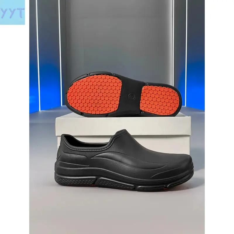 YYT1 Fashion Casual Multifunctional Walking Shoes, EVA One-Piece Construction, Nurse Chef Shoes, Nurse Work Shoes, Anti-Waterproof Easy Clean, Sizes 36-45, Black