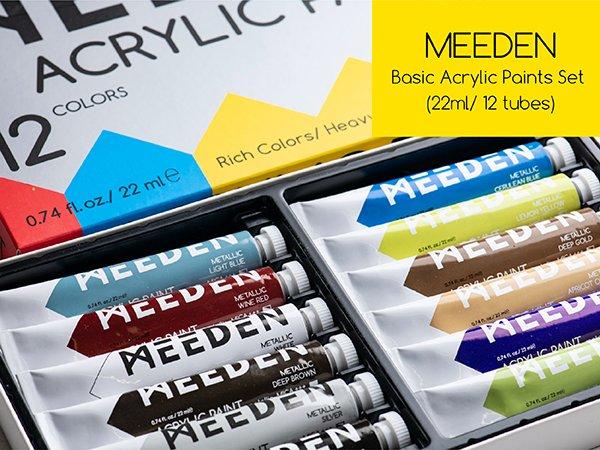 MEEDEN Heavy Body Acrylic Paint Sets, 100 Colors Acrylic Paint Tubes, Non-toxic 0.41 fl Oz /12ml Acrylic Paints for Adults, Beginners Art Painting Art Materials