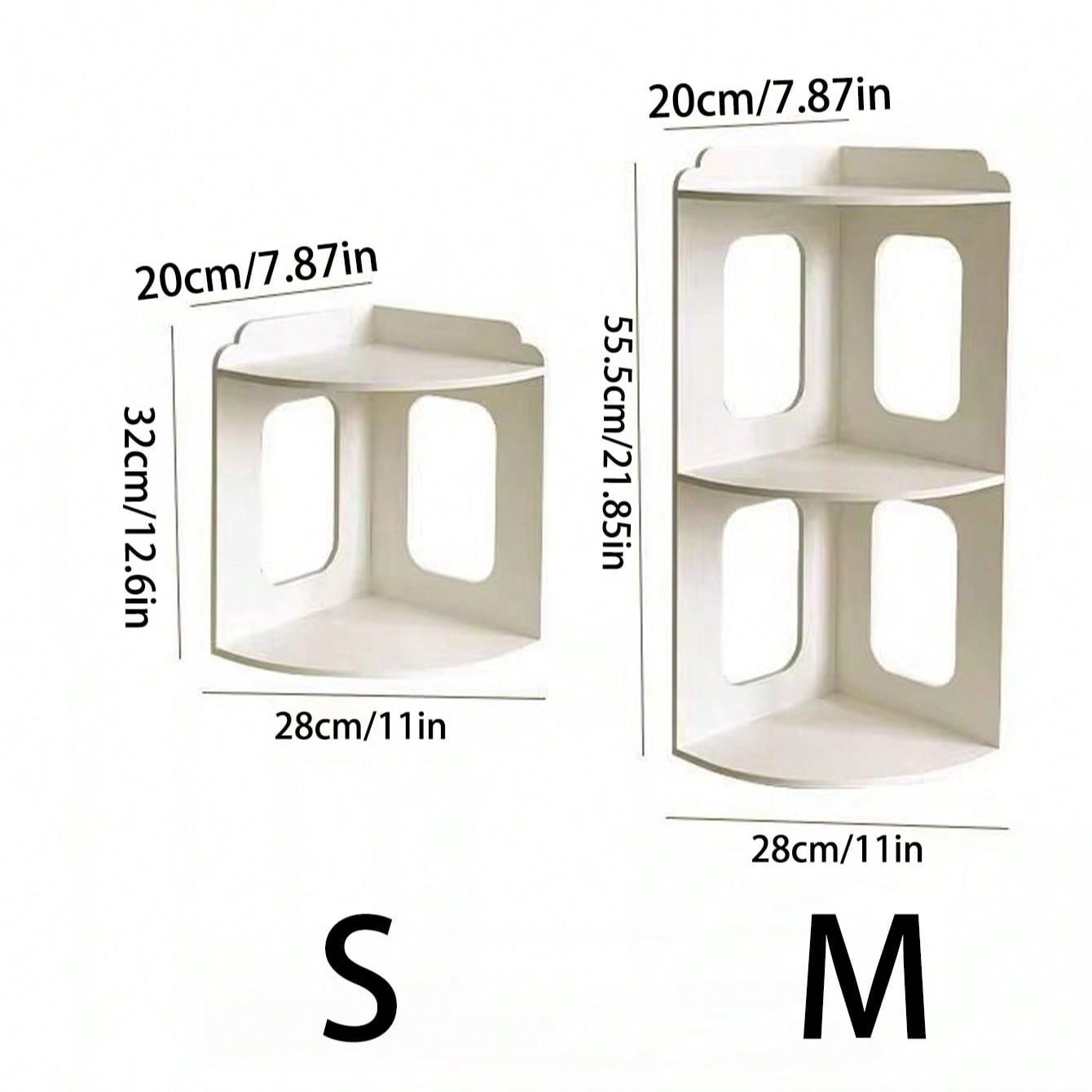 1pc Dormitory Desktop Corner Storage Rack, Standing Angle Shelf, Corner Wall Shelf, Bedside Multi-Layer Organizer, Super Stable Corner Shelves, Bookshelf Storage