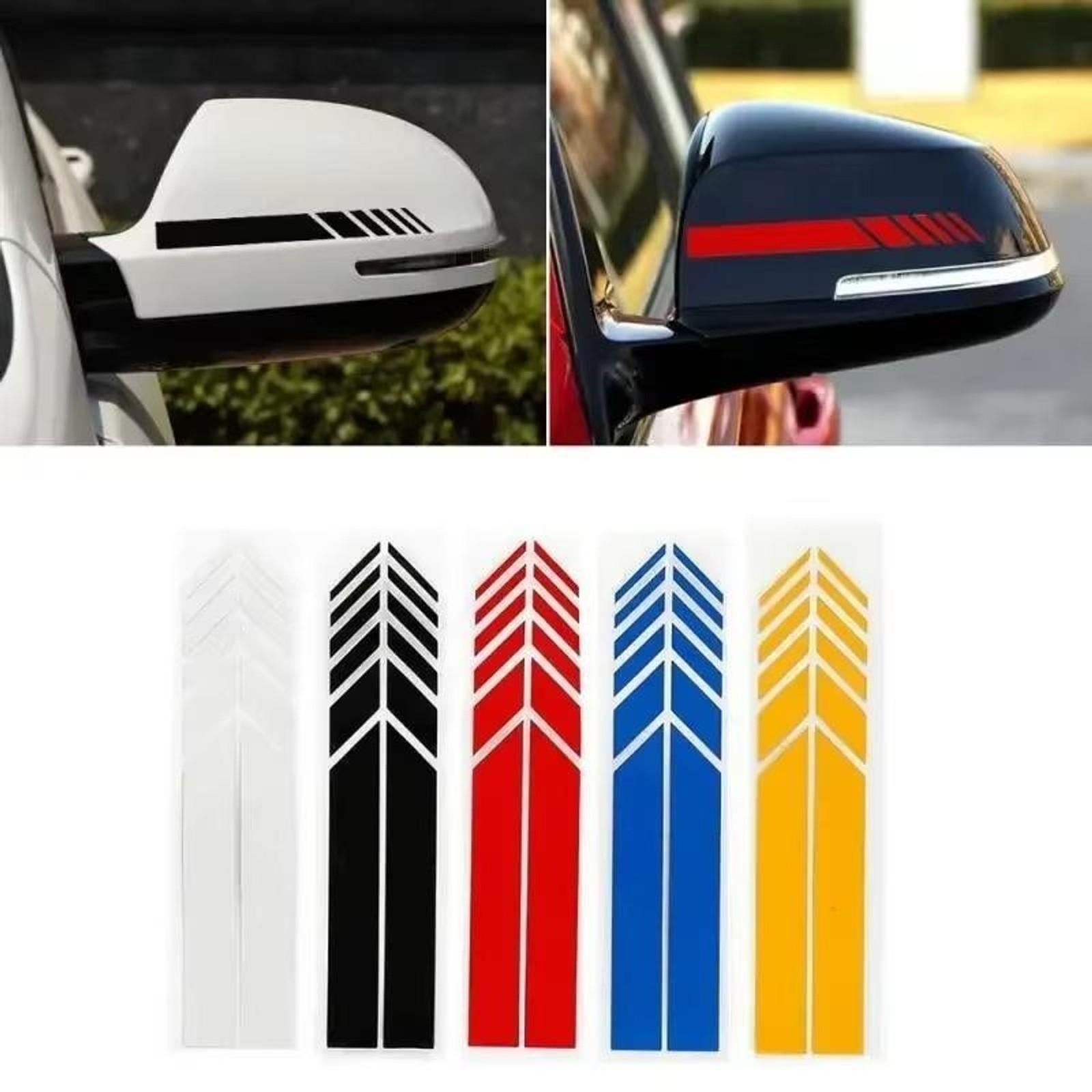 Non-Fading Car Racing Stripe Sticker Decal for Side Rear View Mirror, Fashion Color Car Styling Decor