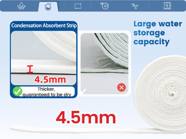 Window Condensation Absorber Strips - Weather Stripping - Window Sill and Frame Water Absorber Condensation
