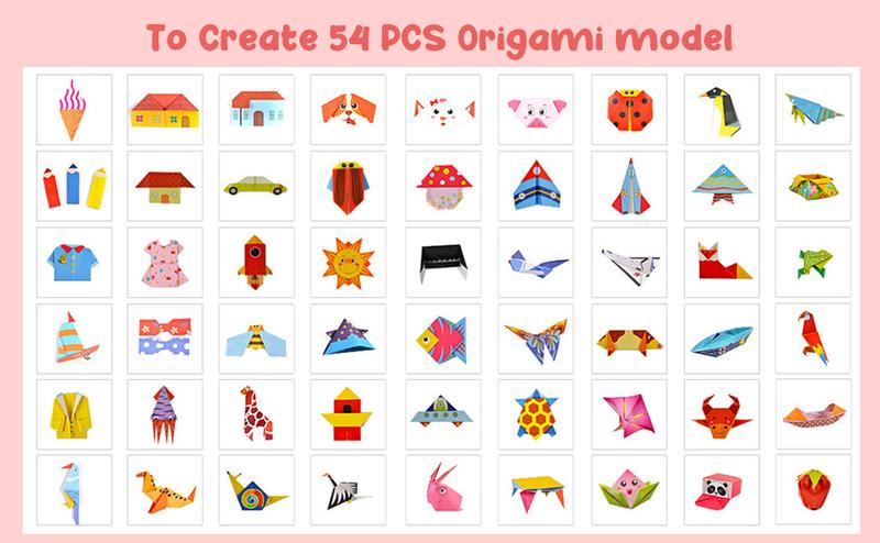 Gamenote Colorful Origami Kit, 54 Projects, 120 Double Sided Origami Paper, 12 Sheets Practice Papers, Origami Gift for 4+ Girls Boys Adult Beginners Gamenote Colorful Origami Kit, 54 Projects, 120 Double Sided Origami Paper, 12 Sheets Practice Papers, Origami Gift for 4+ Girls Boys Adult Beginners