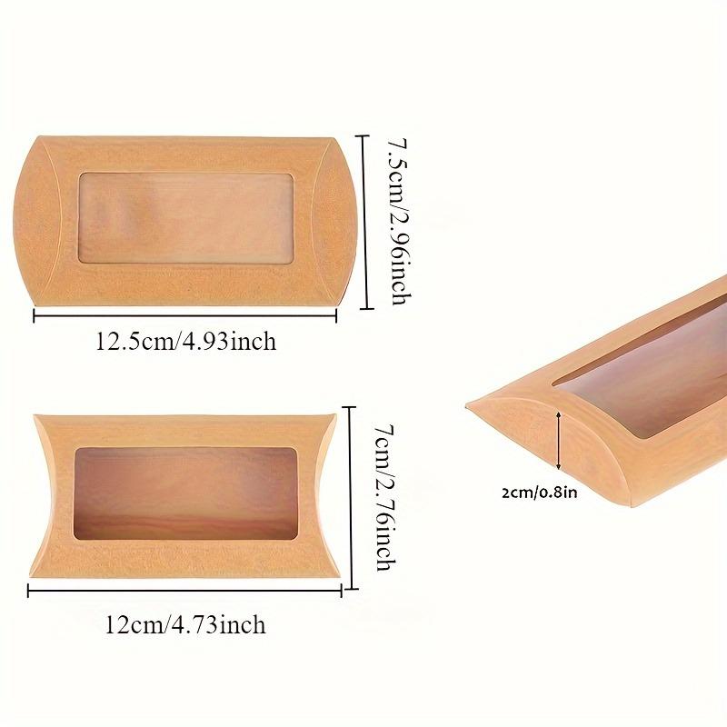 20 candy packaging gift boxes in the shape of kraft paper pillowcases, used to display window snacks and french fry packaging boxes, suitable for wedding party baking and gift packaging supplies