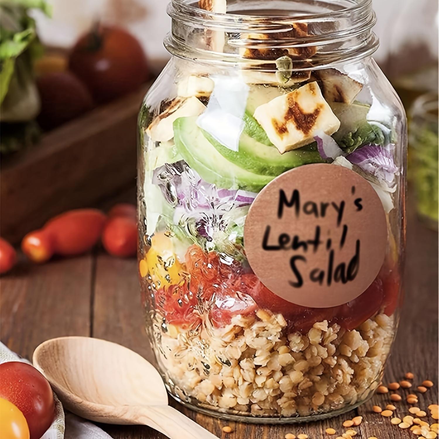 500pcs Kraft Paper Round Adhesive Labels, Item Classification Name Stickers, Personalized Tags, Office Supplies, Craft Materials