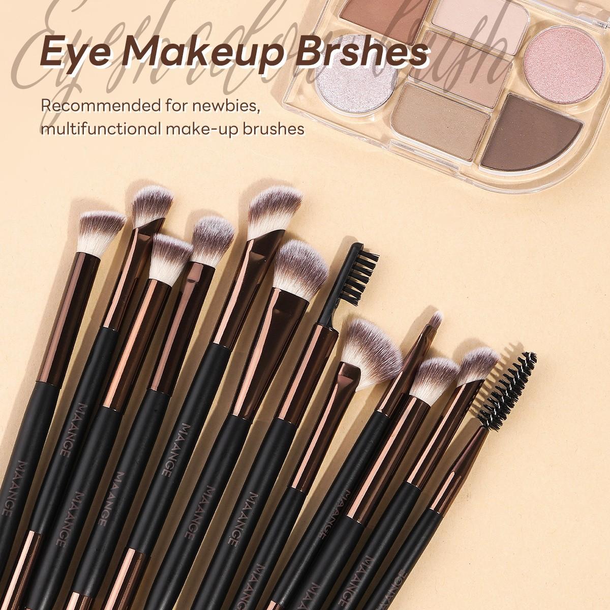 Maange 18-Piece Makeup Tool Set, Includes 17 Brushes + Brush Holder, Foundation Brush, Blush Brush, Powder Brush, Highlighter Brush, Eyeshadow Brush, Mascara Brush