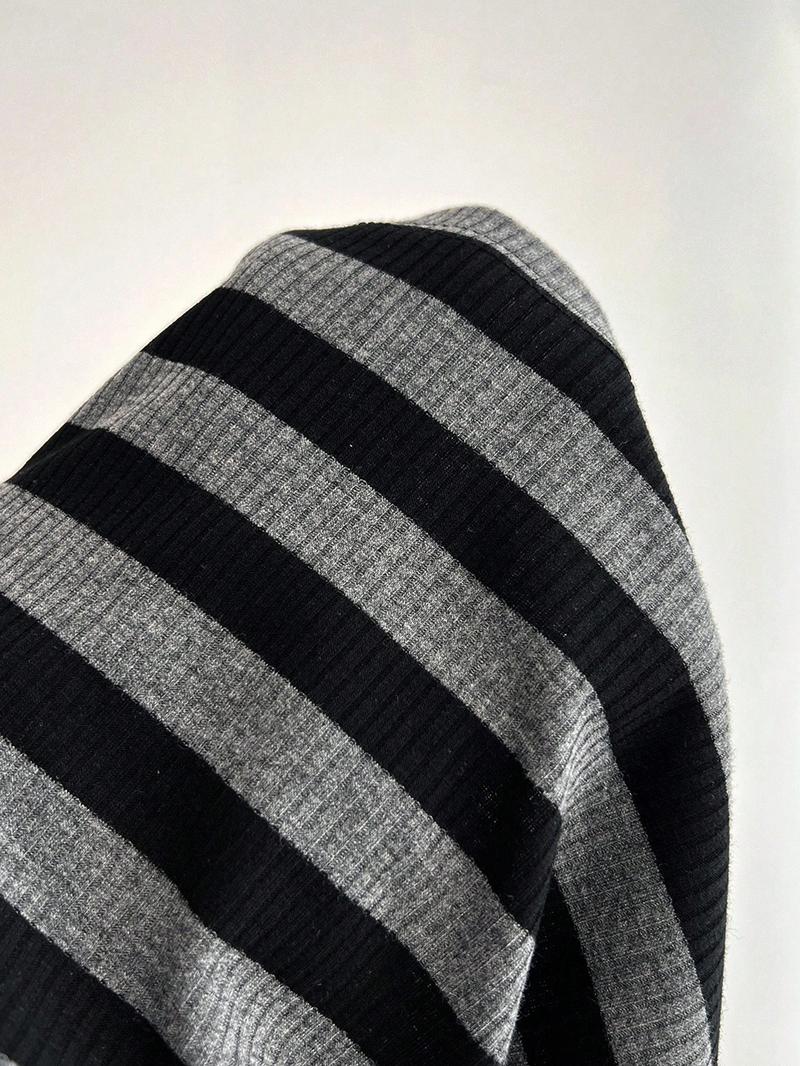 Valentine's Day Striped Hoodie Long Sleeve Sweatshirt, American Street Style, Hooded Design, Slim Fit, Trendy Casual Wear, Daily