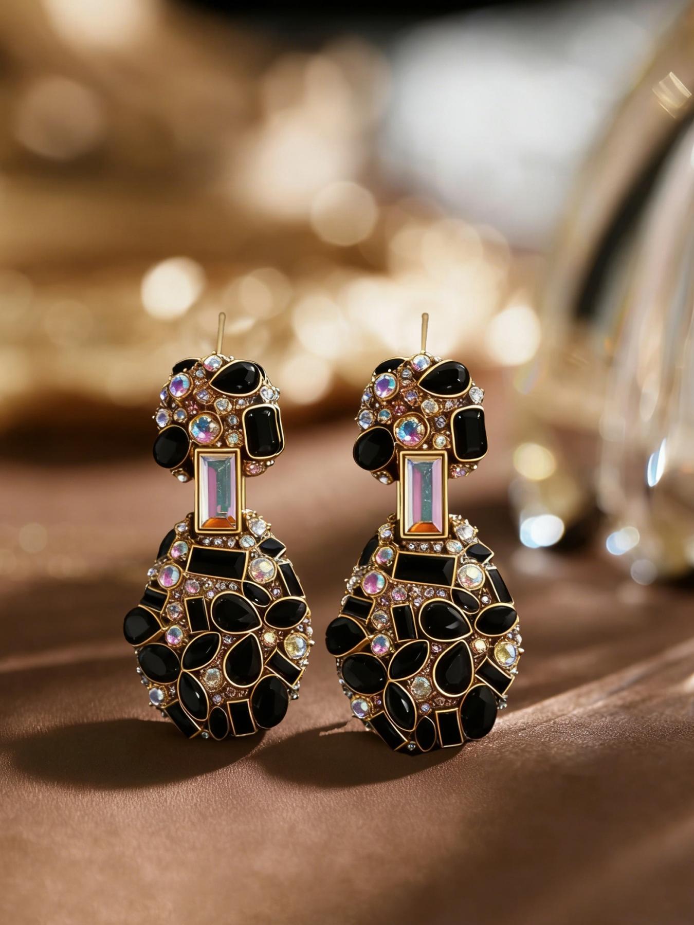 1 pair of fashionable and elegant flower shaped earrings, suitable for daily commuting, vacation and dating, and also a surprising and exquisite small gift.