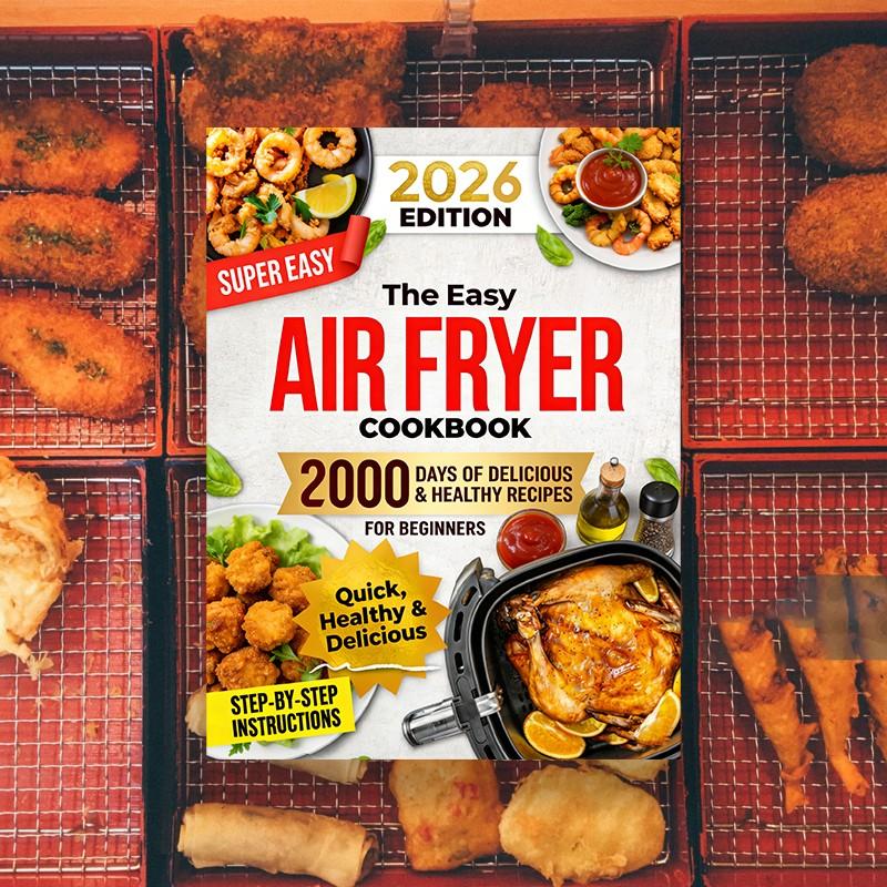 The Easy Air Fryer Cookbook for Beginners: 2000 Days Quick, Delicious & Effortless Recipes Book for Every Meal of the Day to Support Your Wellness Journey