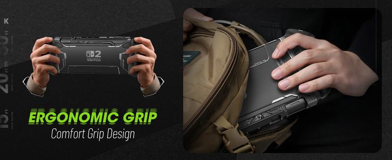 Mumba Blade Series for Nintendo Switch 2 (2025) – Dockable TPU grip case with enhanced protection. Features quick-release Joy-Con design, optimized for 7.9" screen. Ergonomic & lightweight. Black Controller Cover Gaming Items