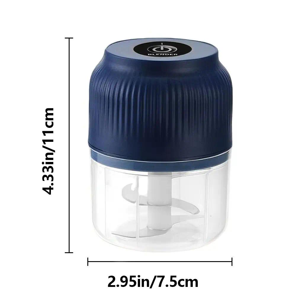 Electric Garlic Chopper, 4 Sharp Blades,Portable Veggie Chopper, 300ML Garlic Grinder Masher Onion Chopper, Blender to Vegetable, Cordless Food Processor for Ginger, Chili, Fruit, Meat, Spices, Beans, etc Electric Garlic Chopper, 4 Sharp Blades,Portable Veggie Chopper, 300ML Garlic Grinder Masher Onion Chopper, Blender to Vegetable, Cordless Food Processor for Ginger, Chili, Fruit, Meat, Spices, Beans, etc