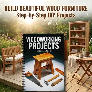 Woodworking Project Plan for Beginners, 8.3*5.5 Inches, Step-By-Step DIY Blueprint, Tutorial, Templates with Dimensions, Practical and Aesthetic Woodwork
