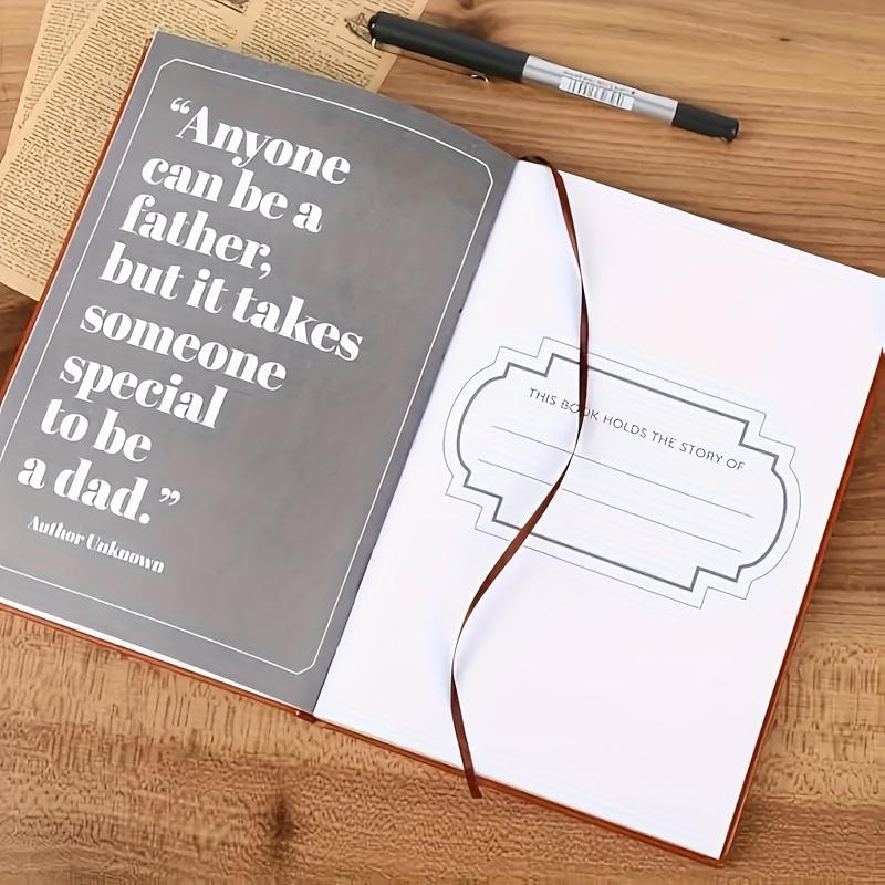 Everyday comfort, faux leather-bound 'Mom, I Want to Hear Your Story' diary - English hardcover personal storage box, an ideal gift for parents to share their life and love, a family commemorative diary with inspirational quotes, Daily Guided Journal