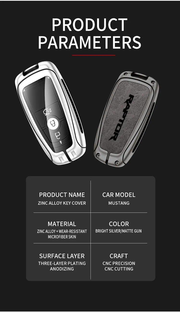 Zinc Alloy Car Remote Key Case For Ford Raptor F150 Remote Control Protector For Ford F-150 RAPTOR Car Key Cover Car Accessories