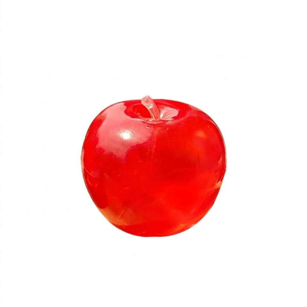 2-PieceSetGlittery AppleShaped Stress Balls Fidget Toys for Anxiety Relief & Stress Reduction  Portable Relaxation Gadgets EyeCatching Transparent Design  Slow-Rising Squeeze Balls EssentiaStress Relievers for the Office or School, Squishy Stress Balls