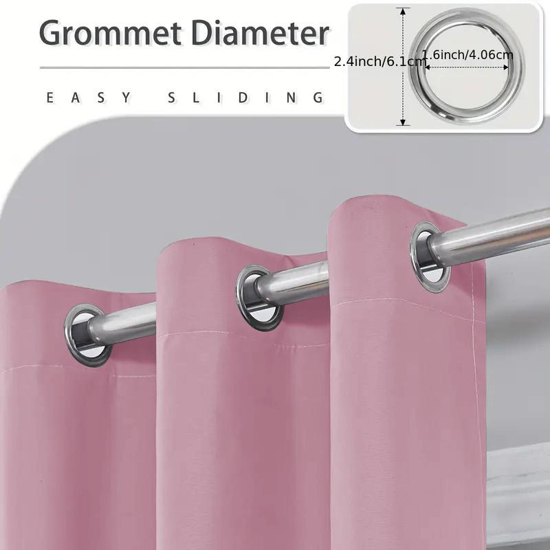 1 piece, 100% blackout and sun protection curtain, modern romantic minimalist solid color polyester material film lining, making the interior darker, top perforated hanging method, suitable for bedrooms, dining rooms, living rooms, kitchens