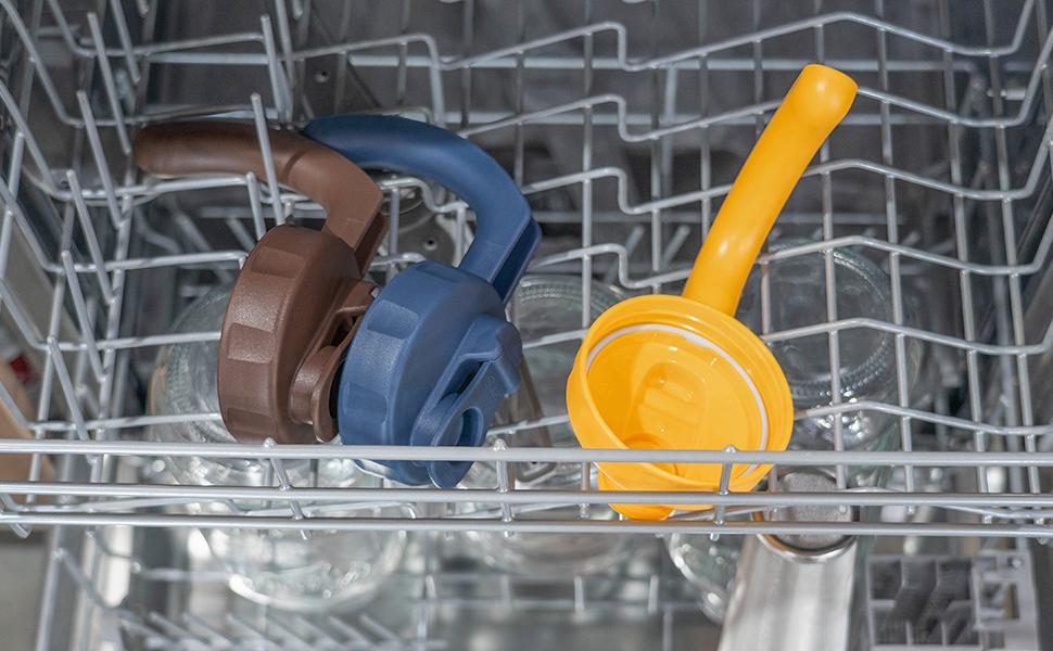 SOLIGT Mason Jar Pitcher with Handle, 64oz Wide Mouth, Airtight & Dishwasher Safe, Cold Brew Coffee Maker Pitcher, Glass Pitcher for Homemade Iced Tea Drinkware Jugs Lemon Tin Christmas Gift Ideas