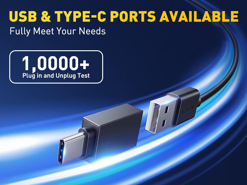 AUXITO 2 in 1 Wireless CarPlay & Android Auto Adapter, Converts OEM Wired CarPlay to Wireless, Plug & Play Seamless Connection for iPhone iOS 12+ & Android 11+, 2025 Upgraded