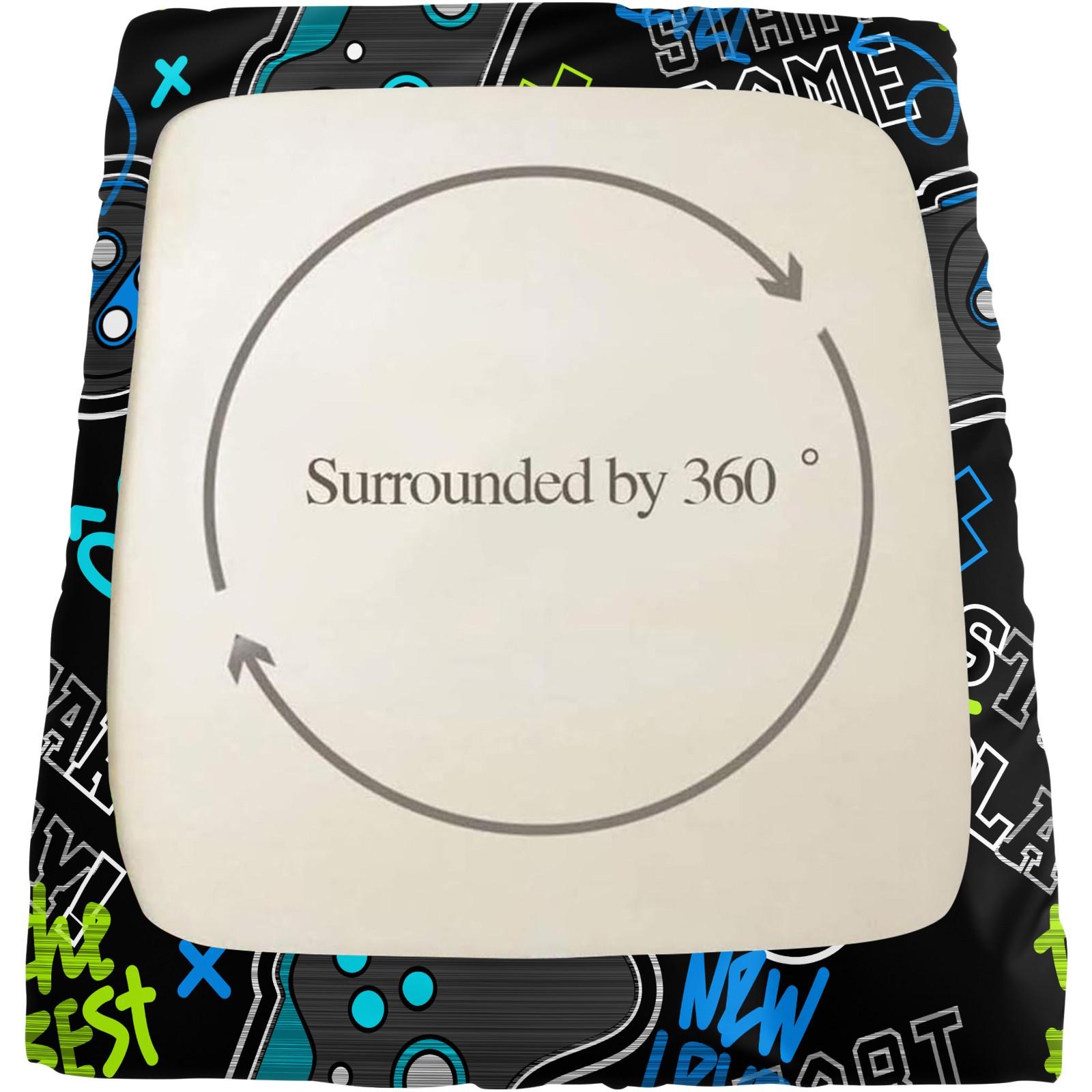 3 Piece Gamer Fitted Sheet Set, 1 Fitted Sheet + 2 Pillowcases, Cool Game Controller Bedding for Boys Teens Gamers, Gaming Room Decor for Kids Bedroom Dorm, Ideal Gift for Video Game Lovers