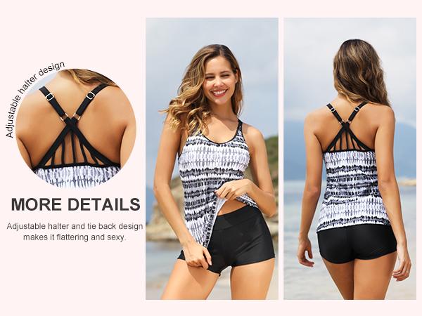 Yonique Women's Two Piece Tankini Swimsuits for Women with Boy Shorts Athletic Swim Tank Top Bathing Suits, Ladies Summer Beach Holiday Swimwear Yonique Women's Two Piece Tankini Swimsuits for Women with Boy Shorts Athletic Swim Tank Top Bathing Suits, Ladies Summer Beach Holiday Swimwear