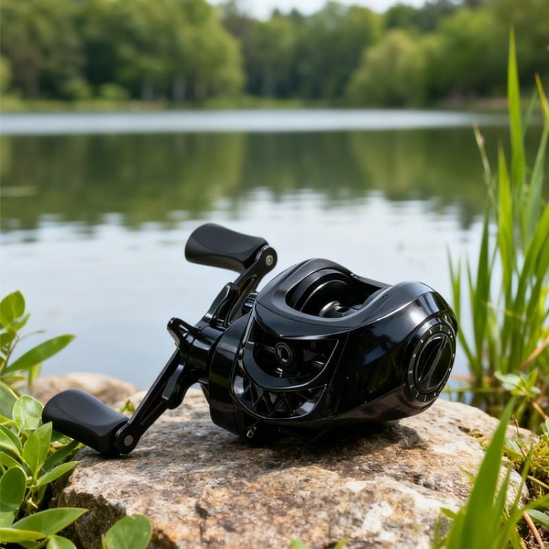 Beginner Water Drop Reel, 7.2:1 High Gear Ratio, 22 Lbs Max Brake Force, Low Profile Design, 12-Level Magnetic Brake System, Metal Line Cup/handle, Ideal for Lure Fishing