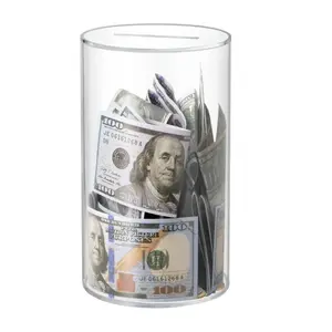 Clear Piggy Bank, Acrylic Piggy Bank for Adults Must Break to Open, Clear Acrylic Piggy Bank.Decor Gift Jar Plastic Transparent Ornaments