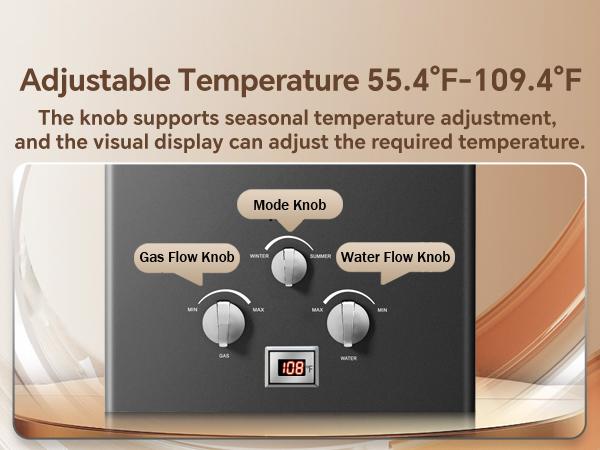 Ranein 18L Tankless Water Heater, Propane Gas, Outdoor Up to 4.74 GPM, 85,300 BTU On-Demand Instant Hot Water Heater