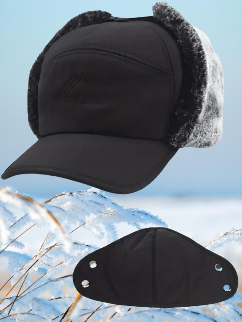 2024 New Style Solid Color Winter Warm Hat, Thickened Ear Flap Hat, Comfortable Fashion Hat for Men & Women, Perfect Cold Weather Gear, Ideal Gift for Him & Her