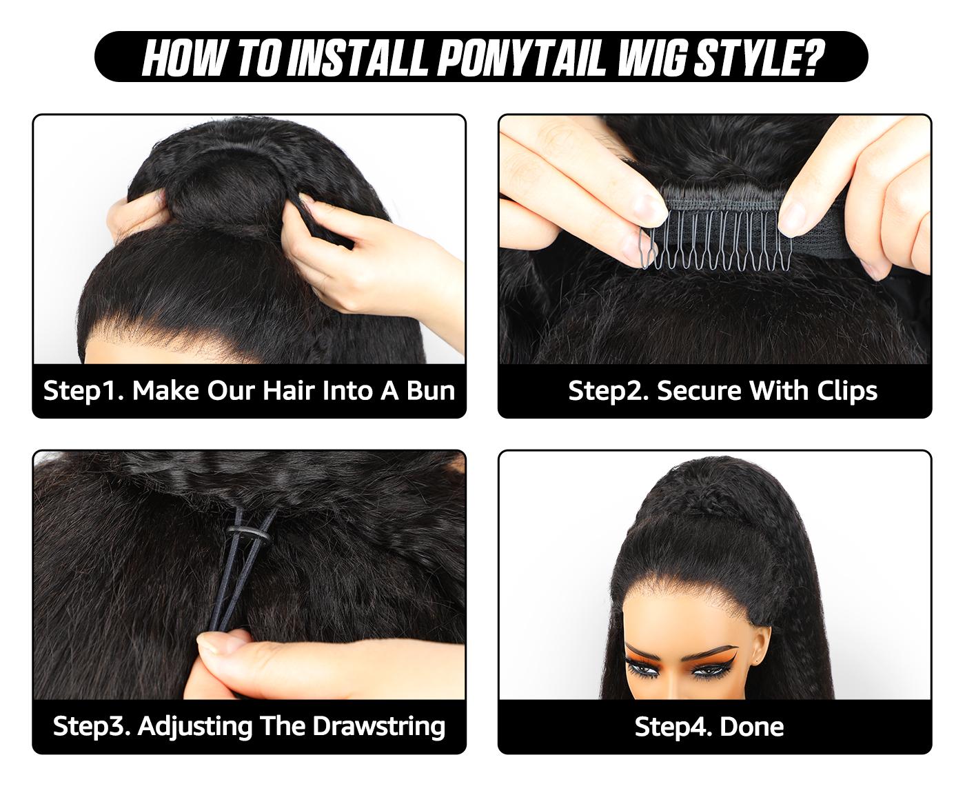 [3 In 1 Half Wig] OQ HAIR Afro Curly Wear Go Half Wig 250% Density Invisible Hairline 3-IN-1 Glueless Human Hair Wigs Seamless Flip Over Wig Beginner Friendly Updo Down Style Comfortable Fit Vacation Hair Wig dealsforyoudays