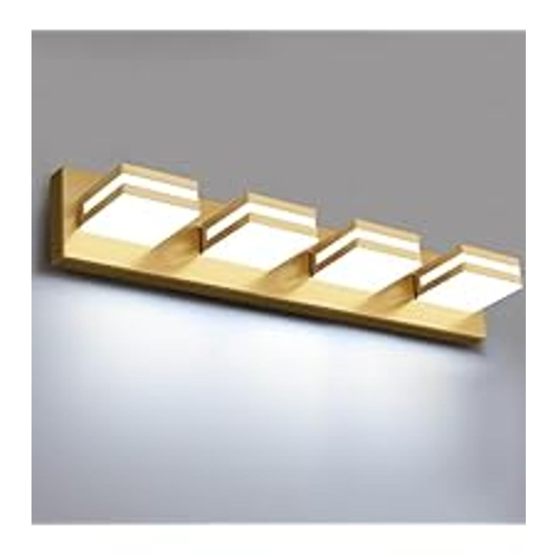 LED Modern Bathroom Lights Fixtures(4-Light,Dimmable,360°Rotate),Matte Black Acrylic Wall Lighting,Vanity Lights for Bathroom Over Mirror - 6000k 24In (No Assembly Required)