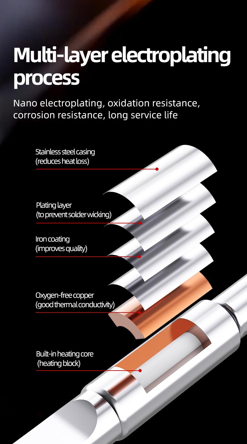 JTX C210 Soldering Iron Tips C210-I-IS-K 3in1 Kits for T210 Handle Mobile Phones Soldering Station Welding Tip Tools Set