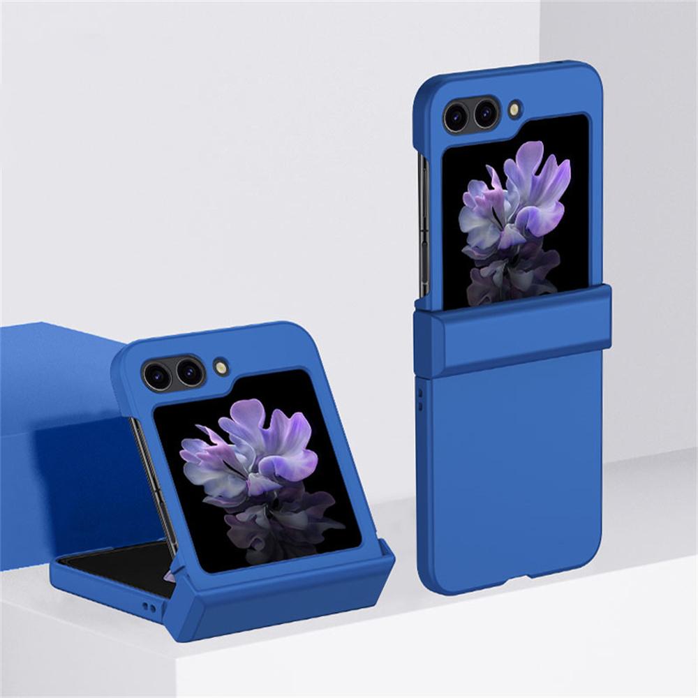 Luxury 3-in-1 Hinge Protection Foldable Smartphone Casing for Samsung Galaxy Z Flip 3/4/5/6/7, Ultra-Thin Shockproof Hard PC Armor Accessory for Handheld Devices, Polycarbonate