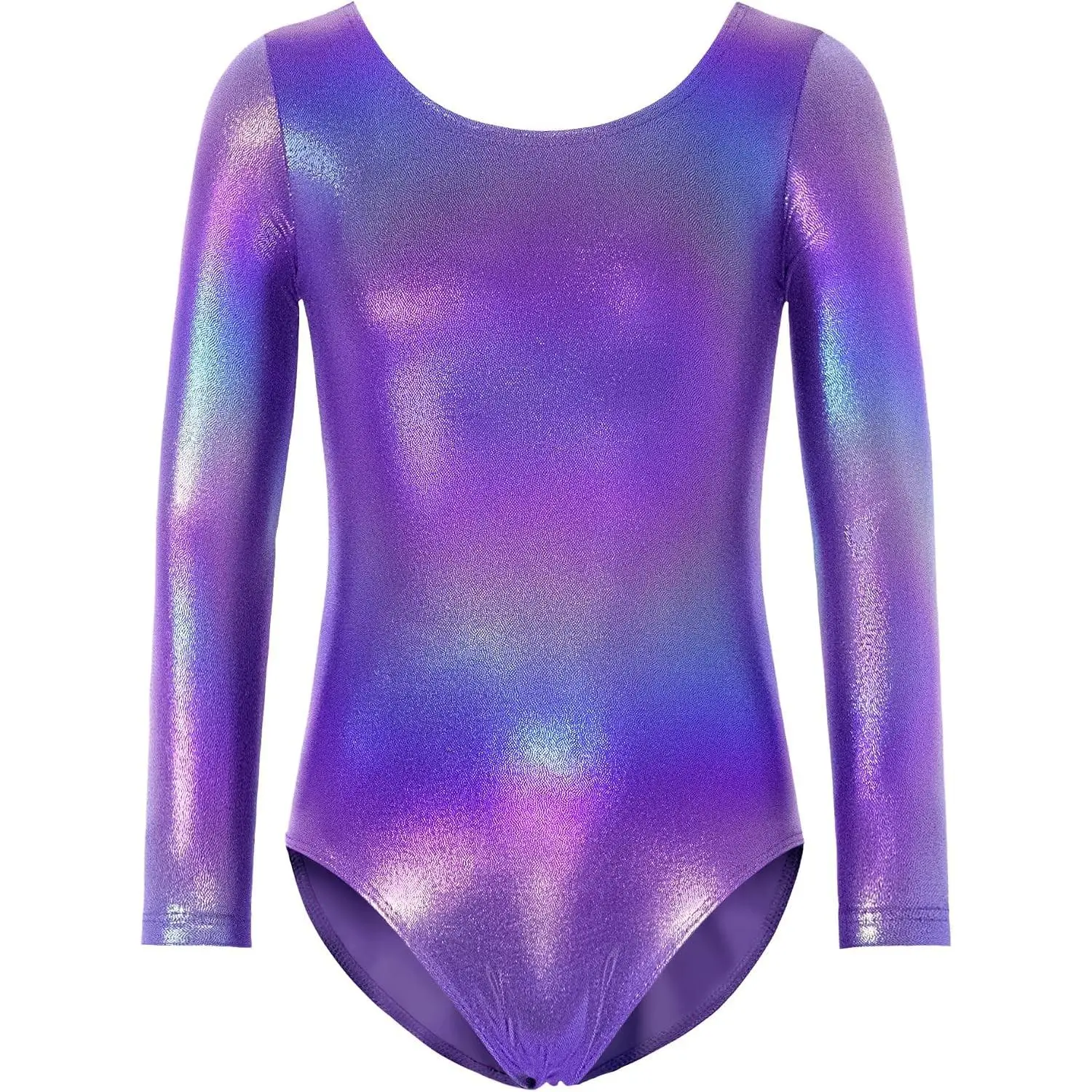 Gymnastics Leotard for Girls Long Sleeve Tumbling Outfit Sparkly Athletic Dance Bodysuit Size 2-12 Years Old