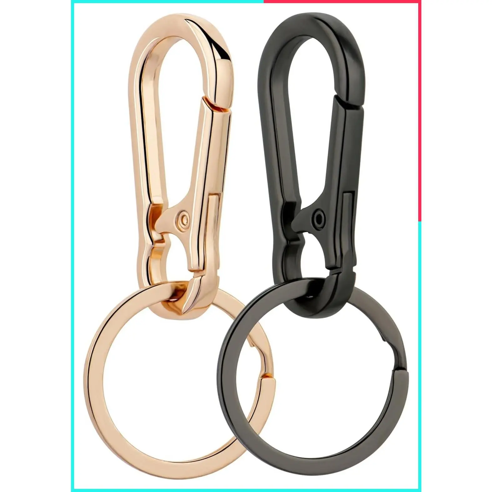 Metal Keychain Key Ring Clip Holder Organizer for Home and Car Keys, Key Finder for Women Men