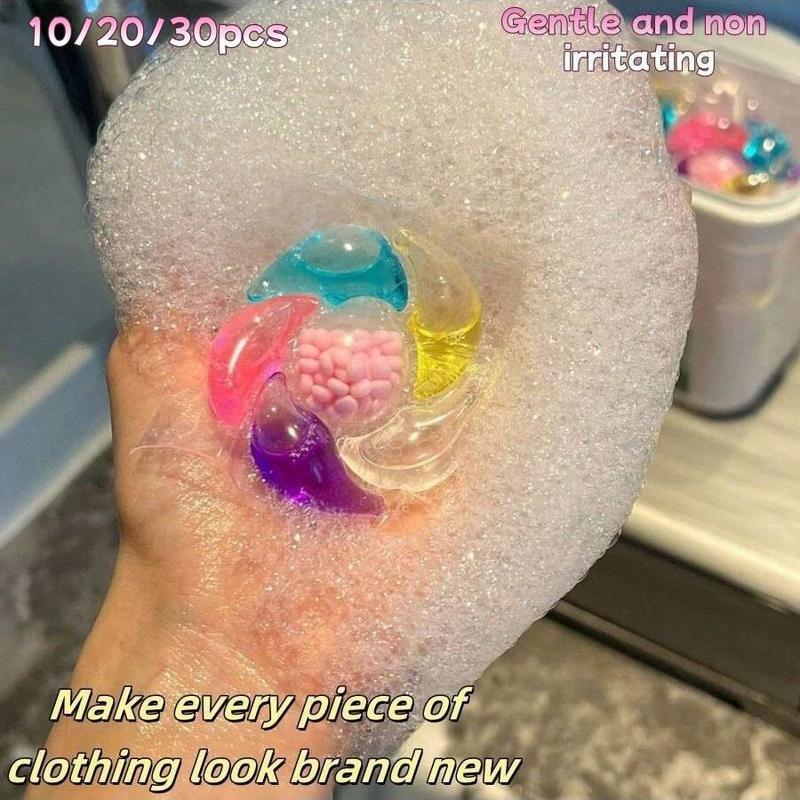 ALL-In-1 Laundry Detergent beads,  50/120/360pcs Scent Booster Laundry capsules 💐 Concentrated Liquid Fabric Softener, Fruit Scented, Strong Stain Removal, Color Protection 👕✨, Laundry Detergent Balls, Laundry Pods Laundry Tools & Accessories