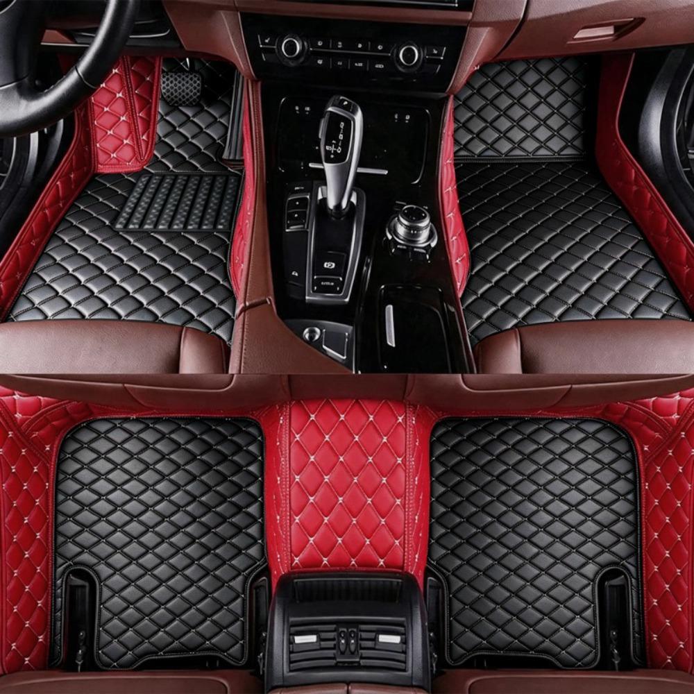 FOR Toyota Tacoma 2005–2015  Model Year PU Leather Full-Coverage Car Floor Mats, Left-Hand Drive [Exquisite Embroidery] Car Floor Mats, All-Weather Use, Modern Car Accessories, Car Floor Liners, Car Accessories