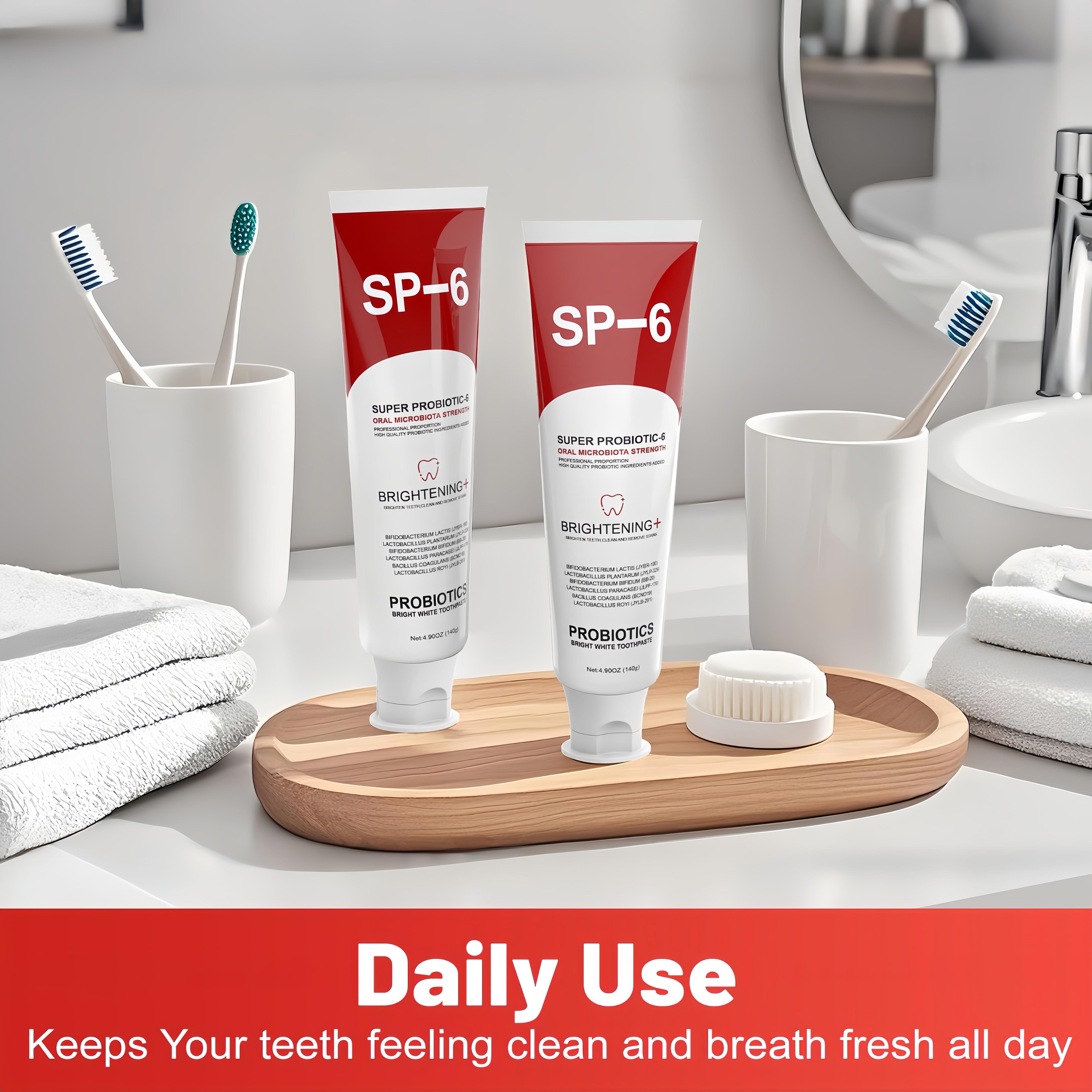 2026 Upgrade Probiotic Whitening Toothpaste,SP-6 Toothpaste,Probiotic Oral Care for Enamel Repair&Long-Lasting Fresh Breath