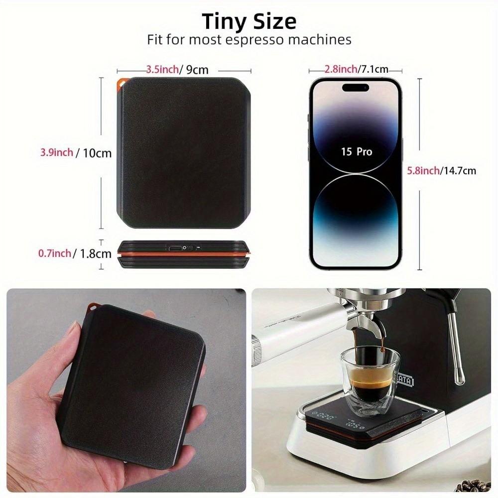 Coffee Scale with Timer, Auto-Timer Espresso Scale, USB Charging Silicone Pad, Precise Coffee Brewing, Mini Pocket Scale, Durable, High Precision