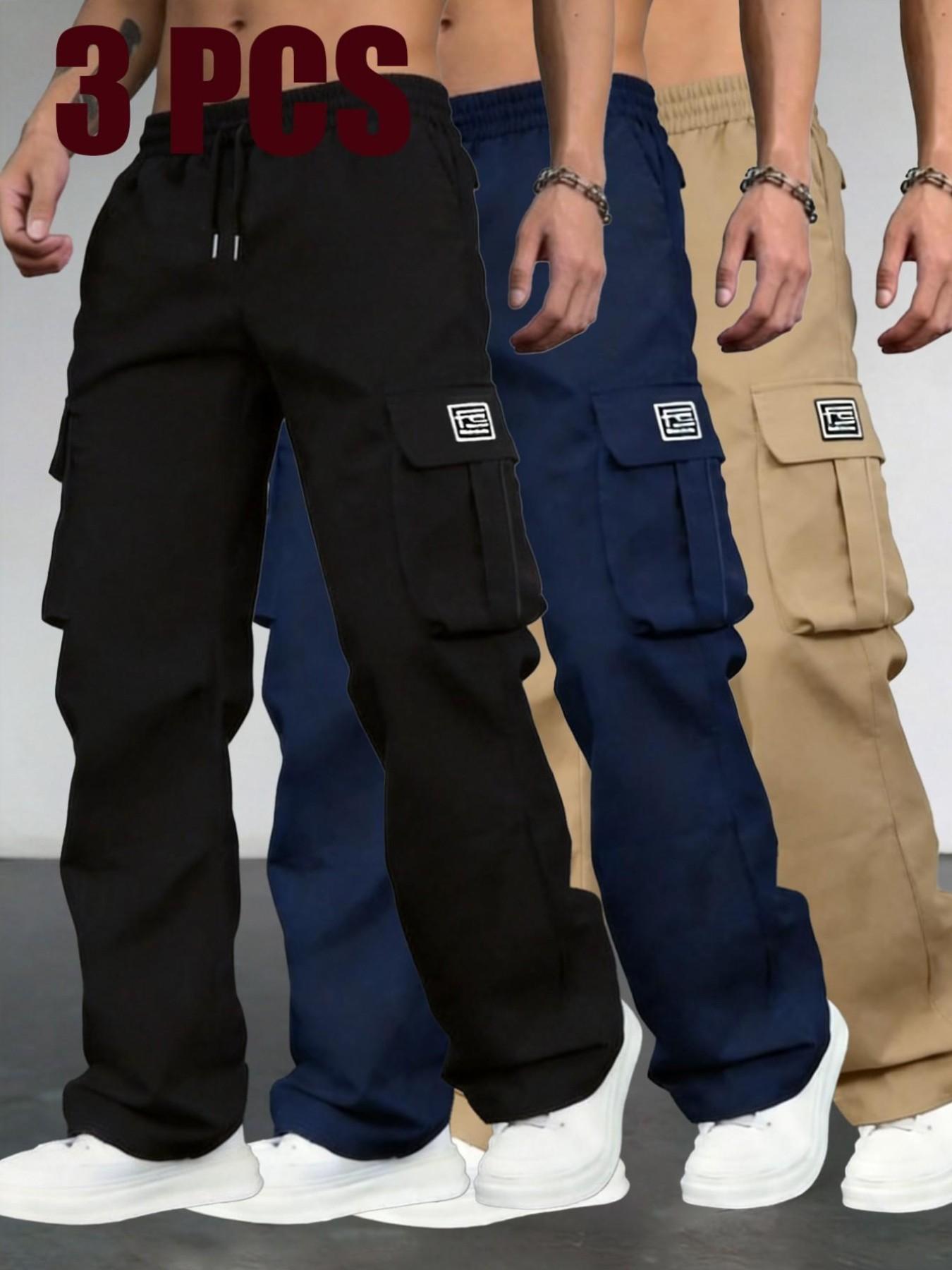 Men's Casual Summer Lightweight Athletic Fitted Cut Work Pants, Fashion Multi-Pocket Outdoor Sports Long Pants, Comfortable and Stylish Casual Trousers Men's Clothing