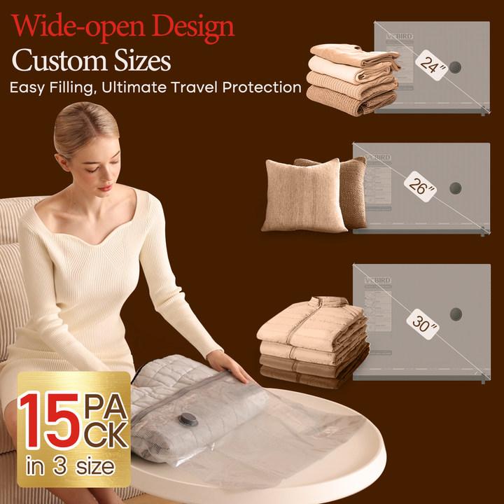 【Mother's Day Gifts ideas 】VACBIRD 2026 Upgraded X7 Cordless Vacuum Bag Set,Summer Vibes Vacuum Bags for Travel with Rechargeable Pump, 15 Pack Carry-on Packing Bags for Luggage and Suitcase, Space Saver for Clothes and Clothing Travel Zipper Pouches 【Mother's Day Gifts ideas 】VACBIRD 2026 Upgraded X7 Cordless Vacuum Bag Set,Summer Vibes Vacuum Bags for Travel with Rechargeable Pump, 15 Pack Carry-on Packing Bags for Luggage and Suitcase, Space Saver for Clothes and Clothing Travel Zipper Pouches