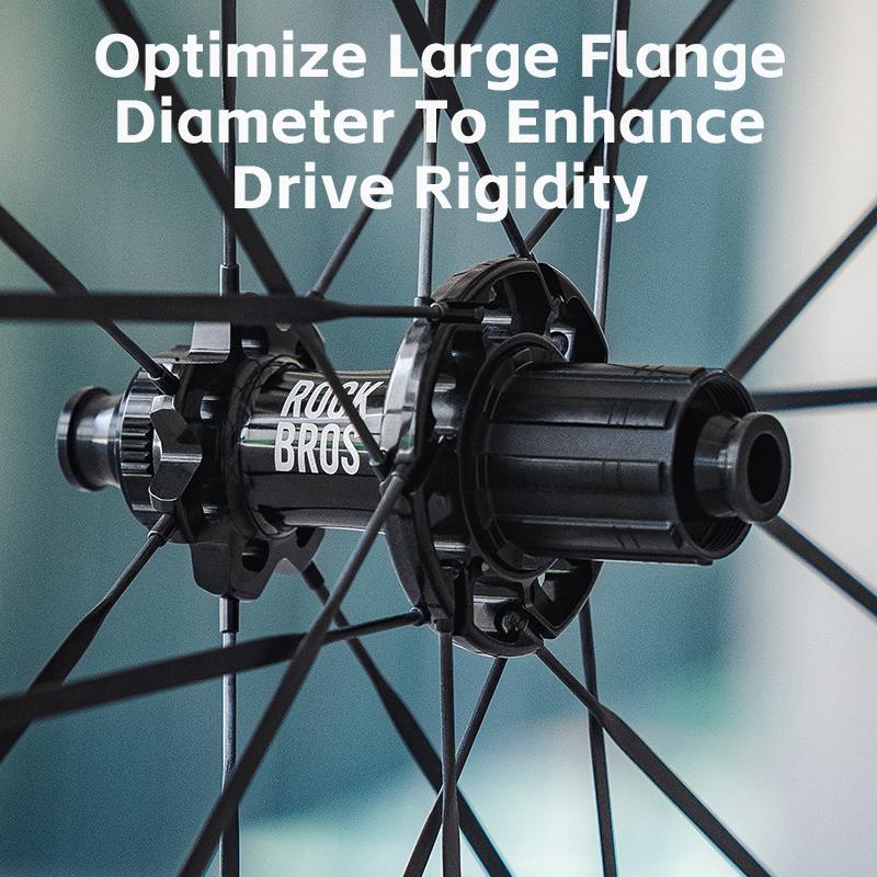 ROCKBROS T700 Carbon Fiber Bike Wheels 700c 55 mm Disc Brake Wheelset