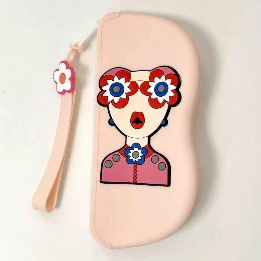 Silicone Anti-Drop Sunglasses Case, Portable Eyewear Storage Bag, Sun Glasses Organizer, Silicone Lens Protector, Travel-Friendly Design