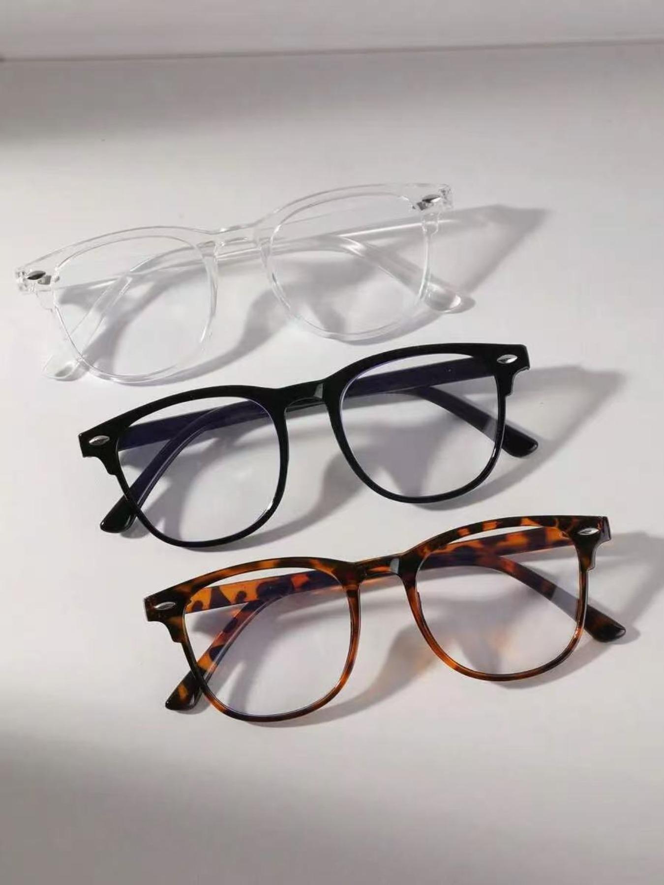 Vintage Lightweight Fashion Eyeglasses Set, Classic Fashion Glasses, Full Frame Design, Versatile Style, Suitable for Daily Commute, Home, Casual, Photography, Travel