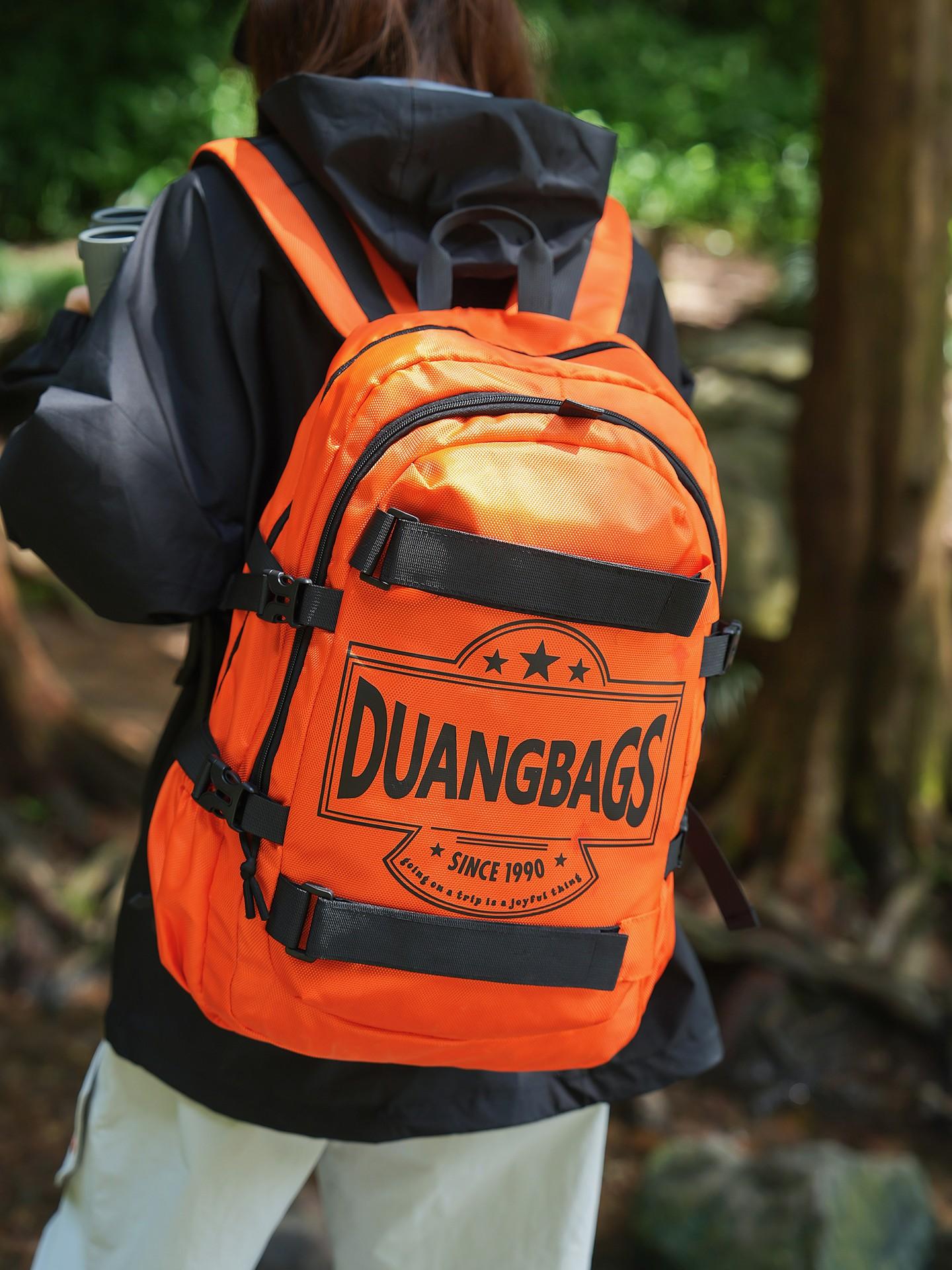 A must-have backpack for street fashion! Durable Backpack, Made of waterproof nylon, featuring a multi-pocket design and straps to secure a skateboard | Stylish Daypack, Perfect for school, commuting, skateboarding and outdoor sports!