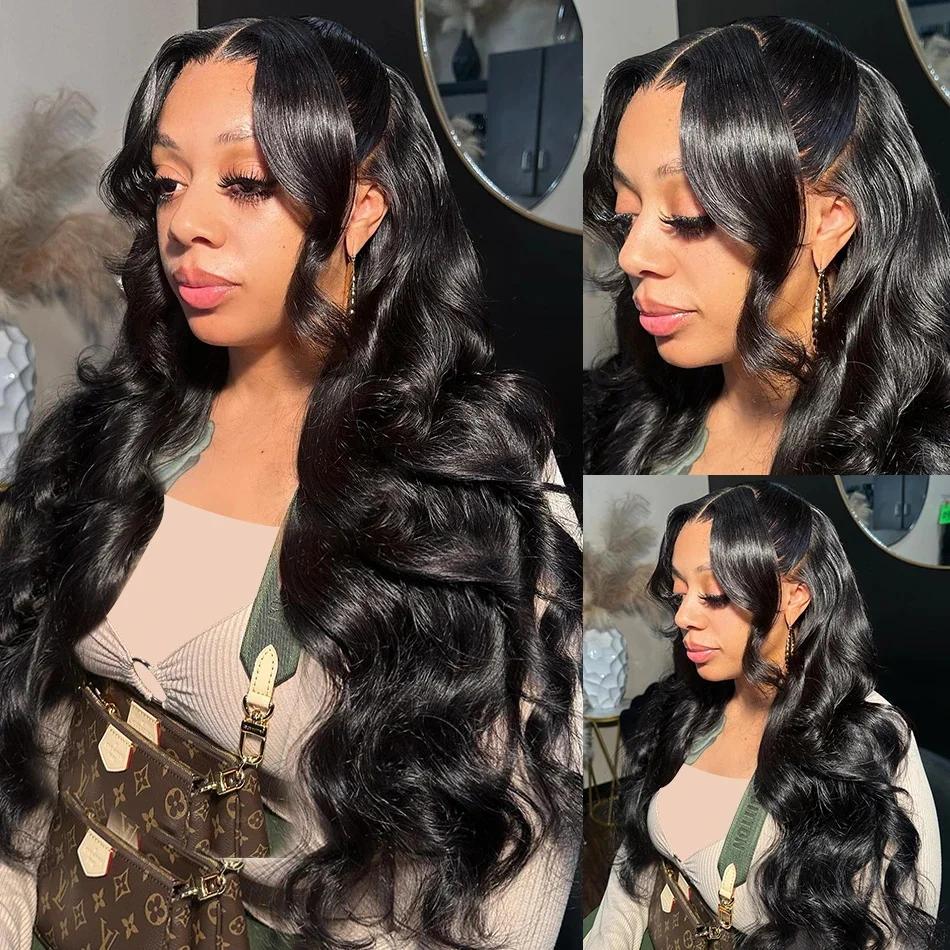 【26‘’ Body Wave=$127】Tahikie Body Wave 13x6 Natural Color/Burgundy / Chocolate HD Lace Frontal Wigs Human Hair Wig Pre Plucked With Baby Hair For Women Wig