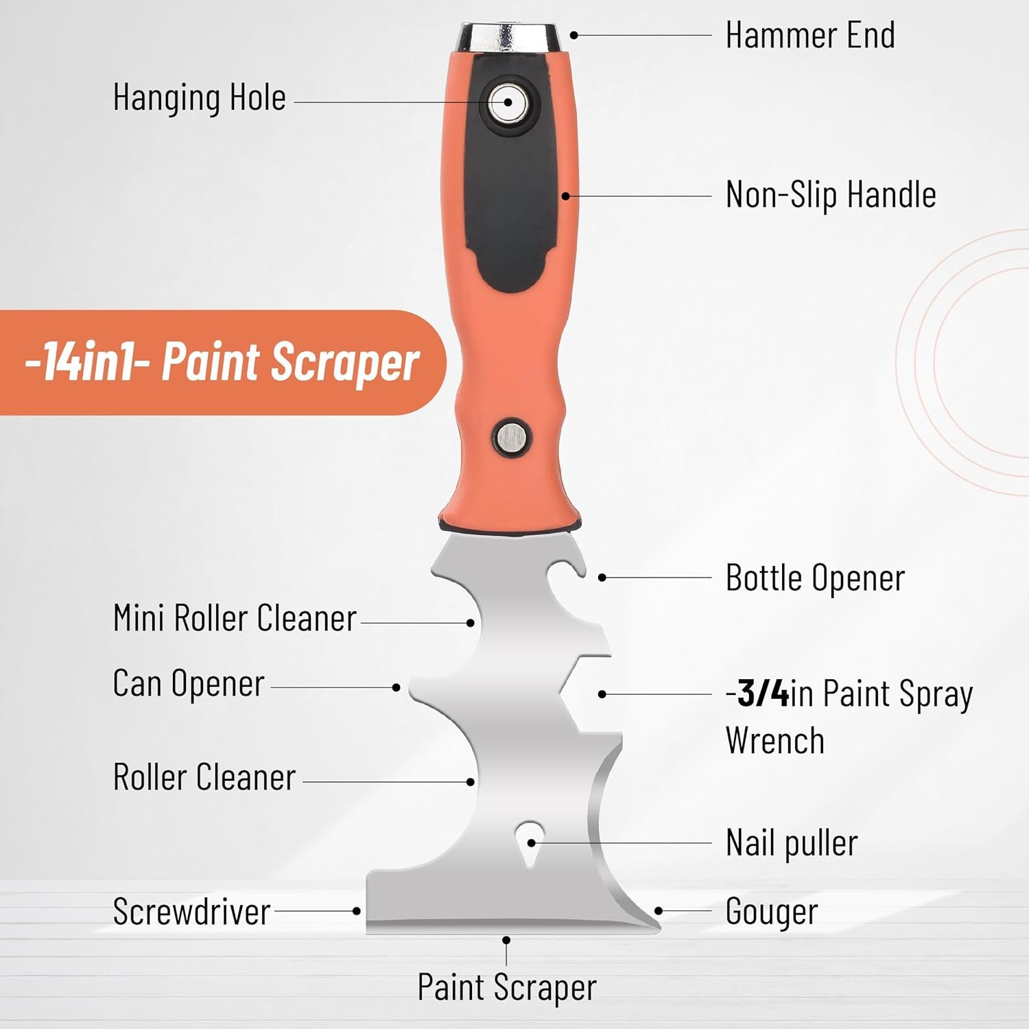 - Drywall Hand Tool Kit, 6 count, 3" 4" 6" 8" 12", Stainless Steel Drywall Tool with Metal Hammer End, Putty  Set, Taping , 12.5" Mud Pan for Joint Taping, Finishing and Patching