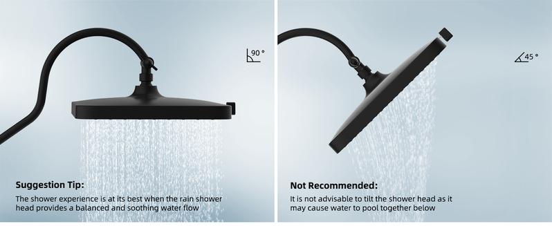 Hibbent Upgraded 5-spray 13'' Shower Head for Easy Reach, High Pressure Rainfall Showerhead Combo with 10-mode Handheld Spray, 12'' Extension Arm, 4-way Diverter, 71'' Hose, Showerhead Holder, Black Hibbent Upgraded 5-spray 13'' Shower Head for Easy Reach, High Pressure Rainfall Showerhead Combo with 10-mode Handheld Spray, 12'' Extension Arm, 4-way Diverter, 71'' Hose, Showerhead Holder, Black